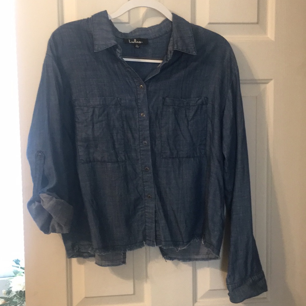 Denim crop top